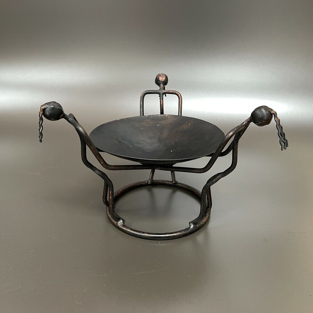 Black Metal Stand Candle Holder 6" High x‎ 9" Across